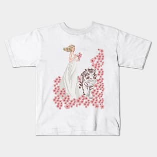 The Girl and the Tiger Kids T-Shirt